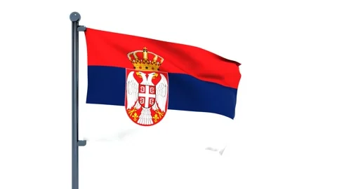Serbia Flag Stock Footage 150204229