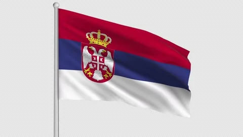 Serbia Flag Stock Footage 211474695