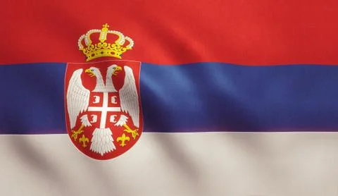 Serbia Flag Stock Illustration