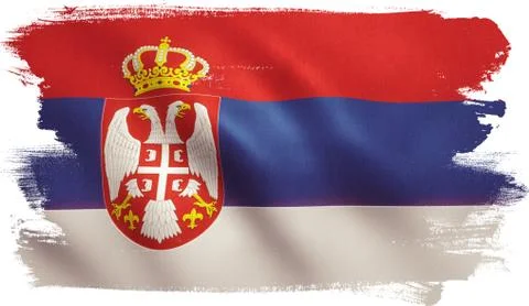 Serbia Flag Stock Illustration