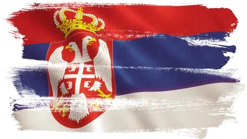 Serbia Flag Stock Illustration