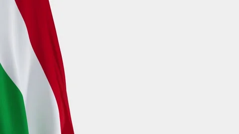 Serbia Flag on Left Side, Waving National Symbol with Copy Space - 3D rende.. Vídeos de archivo 335633218