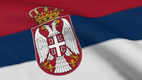 Serbia Flag Loop Stock Footage 241260285