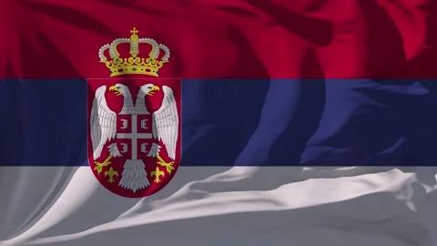 Serbia Flag Loop Stock Footage 295737845