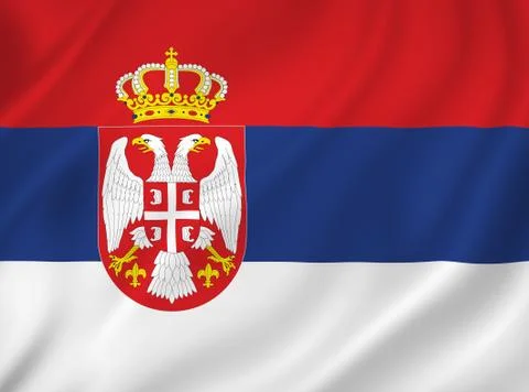 Serbia flag Stock Photos