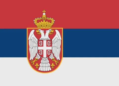 Serbia flag vector 스톡 일러스트