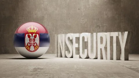Serbia. Insecurity Concept. Stock Illustration