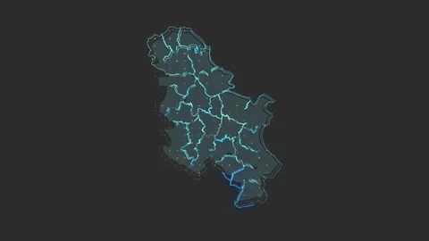 Serbia map 動画素材 169457669