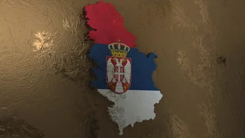 Serbia Map Stock Footage 277926556