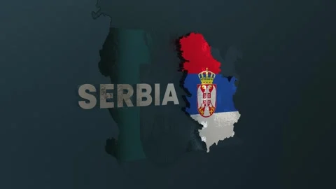 Serbia Map Stock Footage 279763746