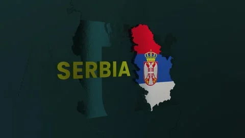 Serbia Map Stock Footage 279764134