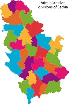 Serbia map Stock Illustration
