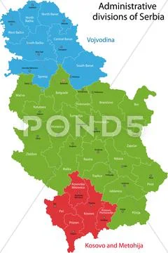 Serbia map Stock Illustration