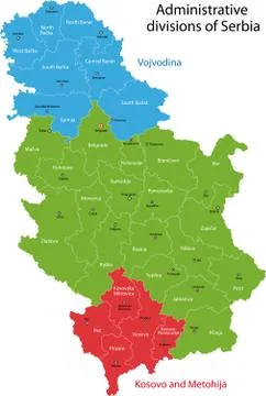Serbia map Stock Illustration