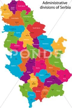 Serbia map Stock Illustration
