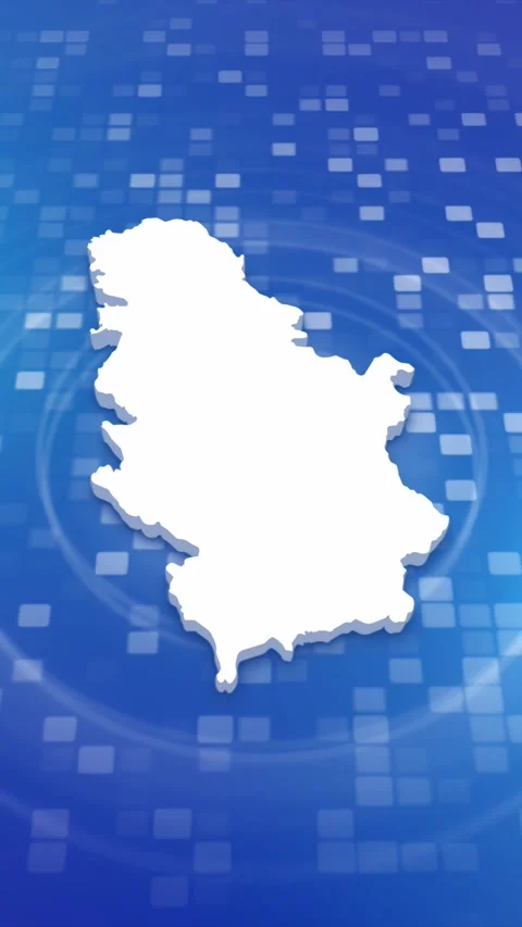 Serbia Map Intro Stock Footage 259982521