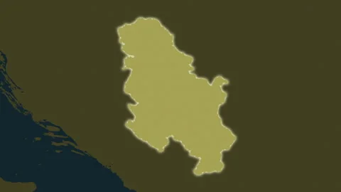 Serbia map - solid. Glow. Pattern. Stock Footage 241692131