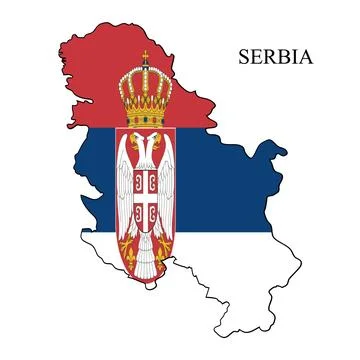 Serbia map vector illustration. Global economy.  Stock Illustration