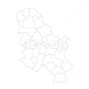 Serbia political map of administrative divisions: Graphic #230606473