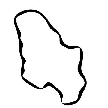 Serbia simplified vector map Stock Illustration