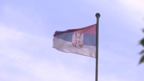 Serbia State flag 스톡 동영상 98214566