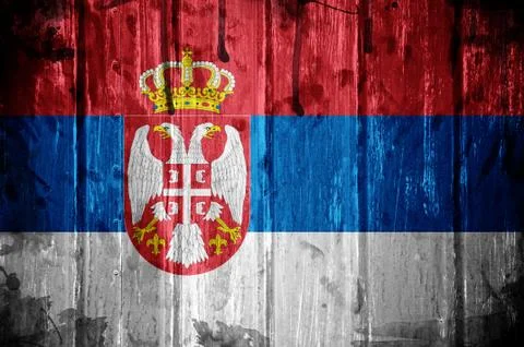 Serbian flag background Stock Illustration