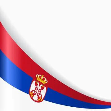 Serbian flag background. Vector illustration. Stock Illustration