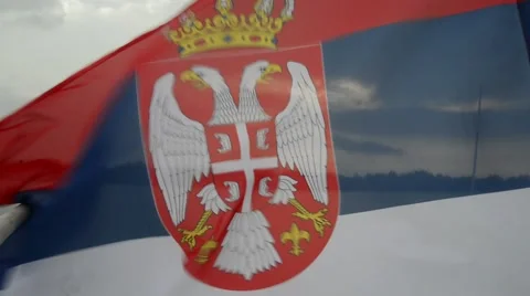 Serbian flag Stock Footage 55196589