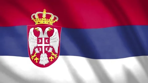 Serbian Flag  Stock Footage 188161659