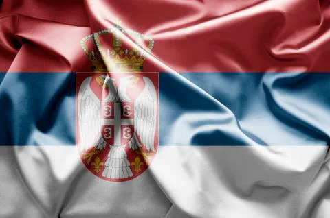 Serbian flag Stock Illustration