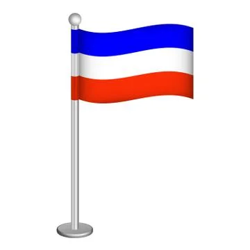 Serbian flag Stock Illustration