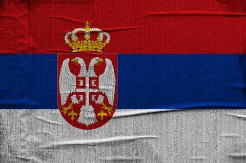 Serbian flag Stockfoto's
