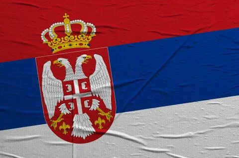 Serbian flag Stockfoto's