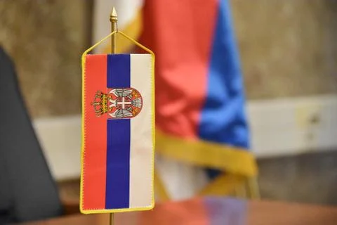 Serbian flag Stock Photos