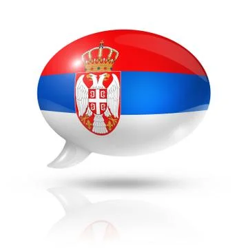 Serbian flag speech bubble Illustrazione stock