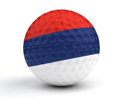 Serbian Golf Ball Stock Illustration