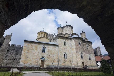 Serbian Orthodox monastery Stock Photos