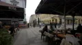 Serbian people relaxing at the outdoor restaurants in Belgrade 4k or 4k+ Resolution