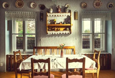 Serbian restaurant 스톡 사진