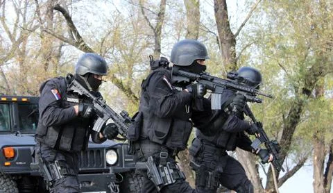 Serbian Special Forces Operators Stock Photos