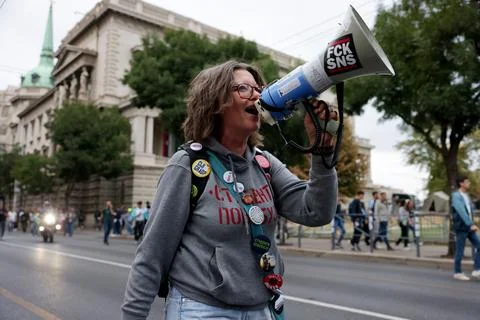 Serbia's student movement to challenge ruling party in upcoming elections, Belgr Stock Photos
