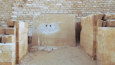 A serdab in Saqqara. Three shots! Stock Footage 96217508