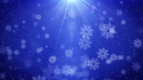 Serene 4K Winter Snowflake Loop with Sparkling White and Blue Crystal Glow Video stock 322116848