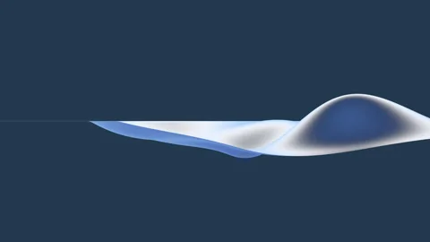 A serene abstract 3D scene with floating glossy forms and soft pastel gradients  Stock Footage 336676476