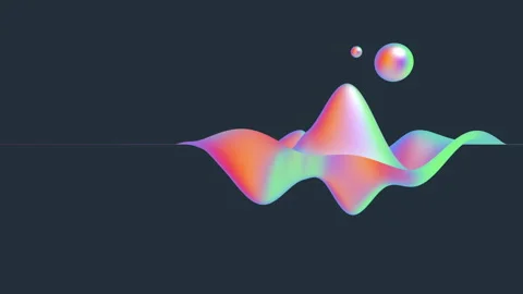 A serene abstract 3D scene with floating glossy forms and soft pastel gradi.. Stock Footage 336717815