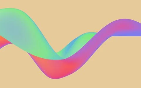 A serene abstract 3D scene with floating glossy forms and soft pastel gradi.. イラスト素材