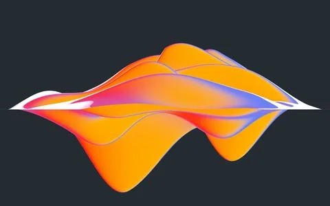A serene abstract 3D scene with floating glossy forms and soft pastel gradi.. イラスト素材