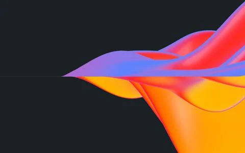 A serene abstract 3D scene with floating glossy forms and soft pastel gradi.. イラスト素材