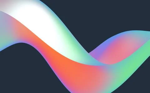 A serene abstract 3D scene with floating glossy forms and soft pastel gradi.. イラスト素材