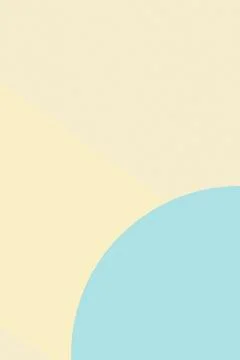 A serene abstract composition featuring a large cyan curve over a warm crea.. Ilustração Stock